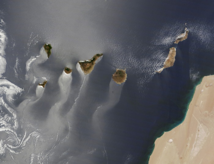 Image by NASA. Canary Islands in the Passat winds.